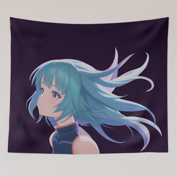 Item preview, Blue Haired Anime Girl designed and sold by Jin-Ai.