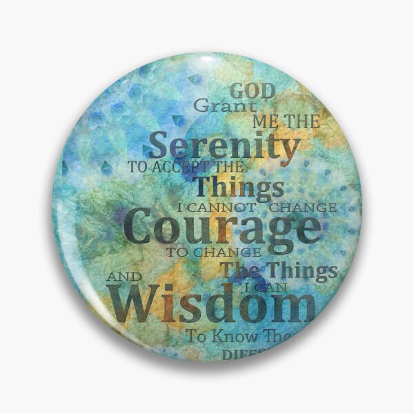 Item preview, Colorful Blue Mandala Serenity Prayer Art designed and sold by Sharon Cummings Art.