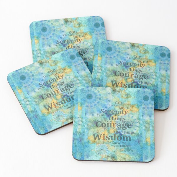 Item preview, Colorful Blue Mandala Serenity Prayer Art designed and sold by Sharon Cummings Art.