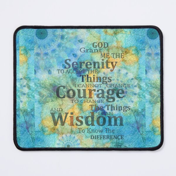 Item preview, Colorful Blue Mandala Serenity Prayer Art designed and sold by Sharon Cummings Art.