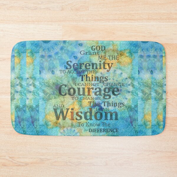 Item preview, Colorful Blue Mandala Serenity Prayer Art designed and sold by Sharon Cummings Art.