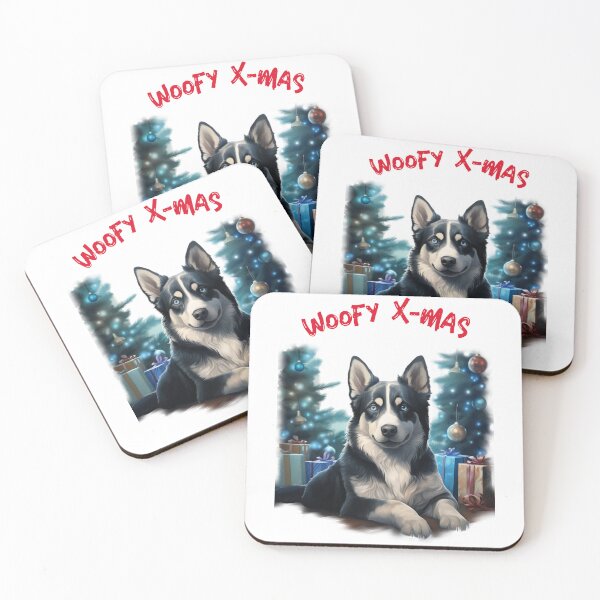 Item preview, Husky Xmas Christmas Dogs Woofy Xmas designed and sold by OliveAndSnow.