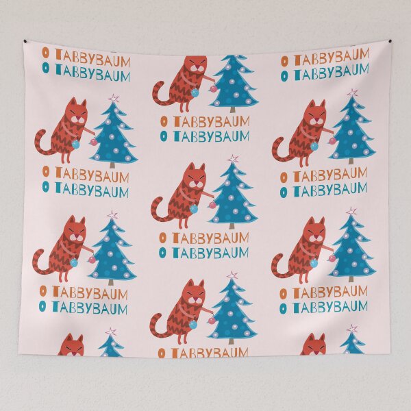Item preview, Red Cat and Christmas Tree designed and sold by DCamille.