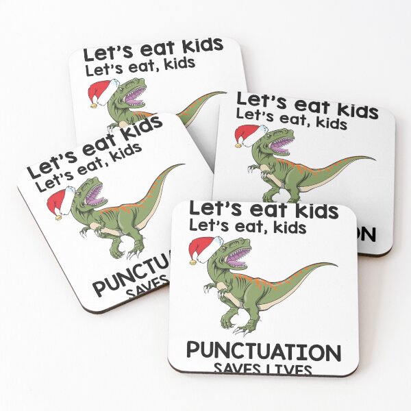 Item preview, Let's Eat Kids Punctuation Saves Lives Dinosaur designed and sold by Masaw.