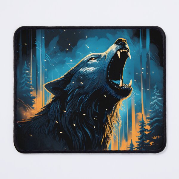 Item preview, A wolf howling in the night designed and sold by unknown-places.