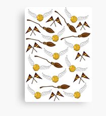 Potter Broomstick Pattern Canvas Print