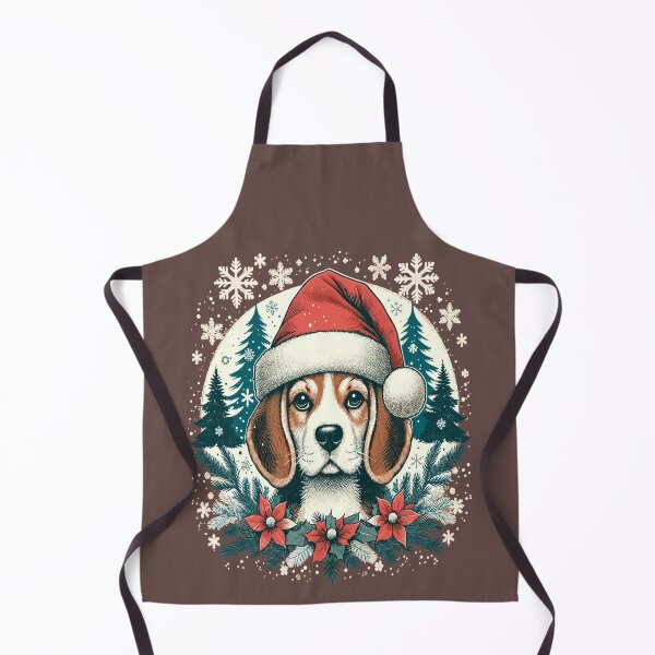 Item preview, Santa Paws Beagle - Festive Puppy Christmas Charm designed and sold by Justin Haas.