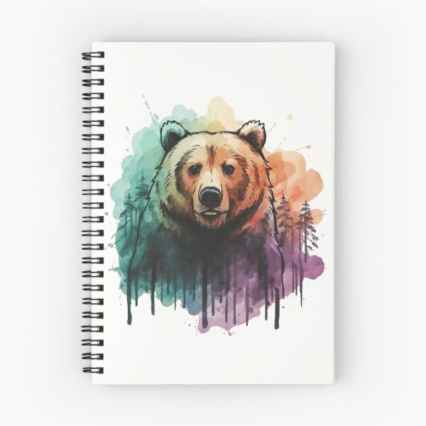 Item preview, Bear Line Drawing Watercolour designed and sold by CraftedRealm.