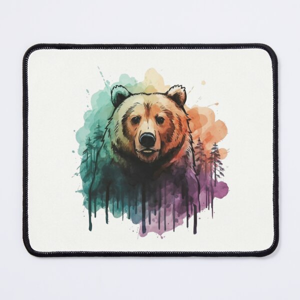 Item preview, Bear Line Drawing Watercolour designed and sold by CraftedRealm.