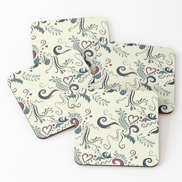 Item preview, Flowy Flora in Teal designed and sold by MarenPaintsJoy.