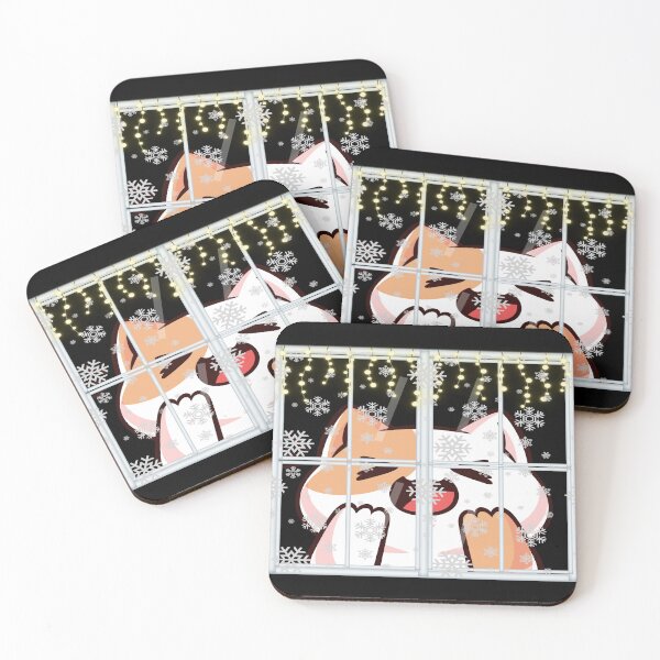 Item preview, A cat looking at the snow through the window designed and sold by The-Blue-Feline.