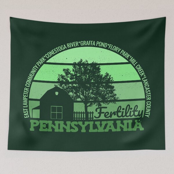 Item preview, Fertility Pennsylvania Sunset Retro Vintage Local Pride Logo designed and sold by CRHPOD20.
