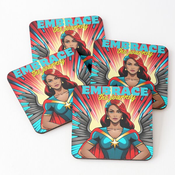 Item preview, Superheroine Teal Embrace The Journey Winged Melanated Queen designed and sold by Melan Designs.