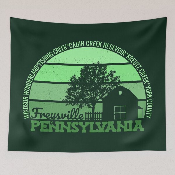 Item preview, Freysville Pennsylvania Sunset Retro Vintage Local Pride Logo designed and sold by CRHPOD20.