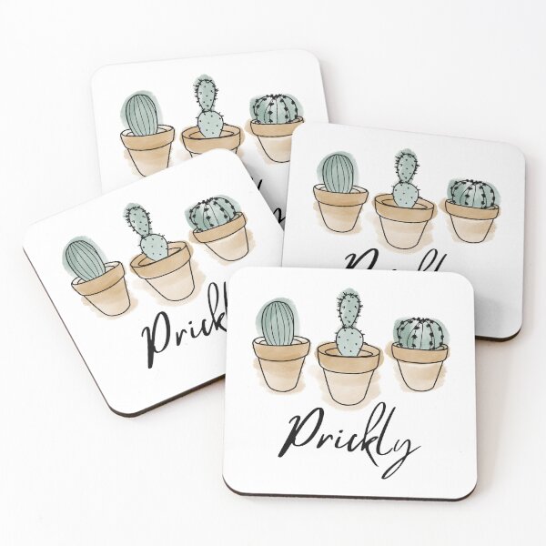 Item preview, Prickly messy colorful potted cactus houseplant designed and sold by makesbymiss.