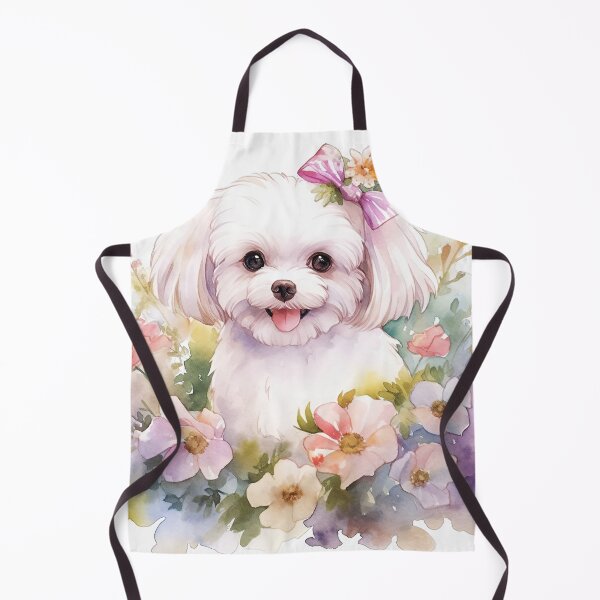 Item preview, Maltese Elegance: Amidst a Meadow of Blooms designed and sold by LittleLuvies.