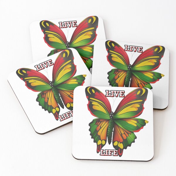 Item preview, Live Life Butterfly- Jamaican Rastafarian Color designed and sold by Angelle55.