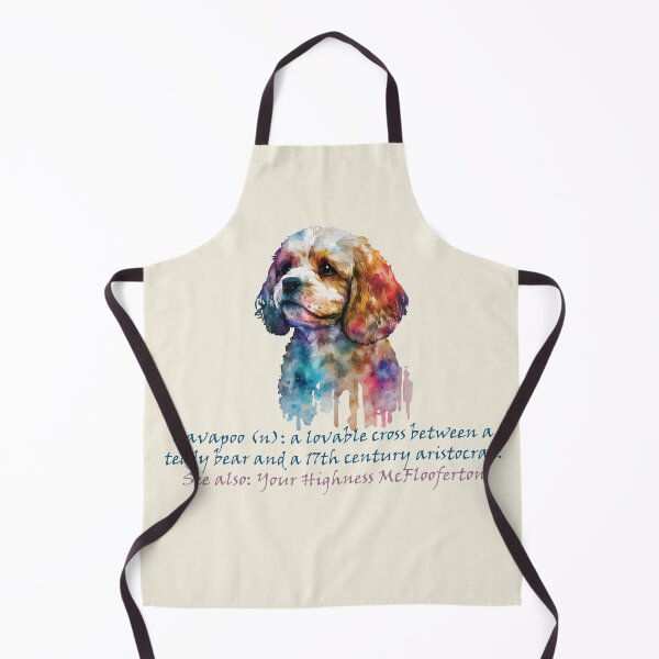 Aperçu de l'œuvre Aquarelle Cavapoo - Amoureux des chiens drôles / Définition du propriétaire créée et vendue par GVRDesign.