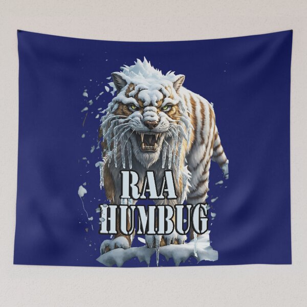 Item preview, Roaring Snow Tiger, "RAA HUMBUG" Bah Humbug TEE designed and sold by leyfinder.