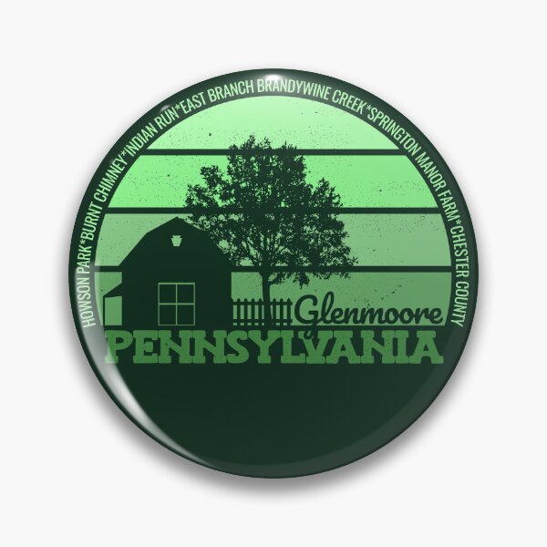 Item preview, Glenmoore Pennsylvania Sunset Retro Vintage Local Pride Logo designed and sold by CRHPOD20.