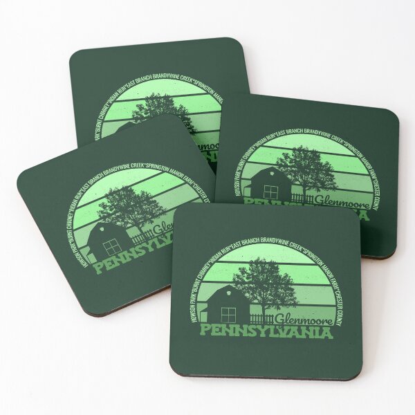 Item preview, Glenmoore Pennsylvania Sunset Retro Vintage Local Pride Logo designed and sold by CRHPOD20.