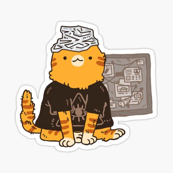 Vista previa del artículo con la obra «Conspiración del gato», diseñado y vendido por RNASstuff.