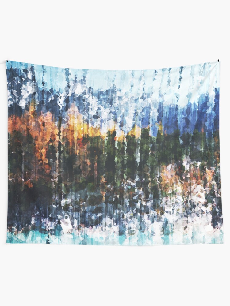 Alternate view of Autumnal Mountain Lake Tapestry