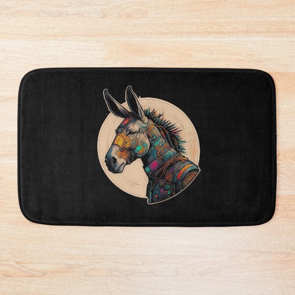 Item preview, Futuristic Donkey Cyborg in Beautiful RGB Colors designed and sold by Aquillashop.
