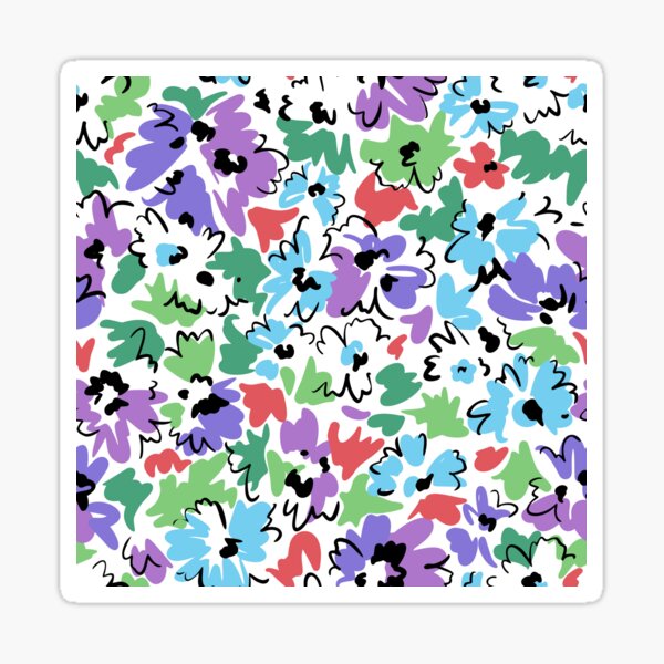 Item preview, Bright seamless floral pattern. Outline of the contour lines that make up flowery blooming tulips designed and sold by anatim33.