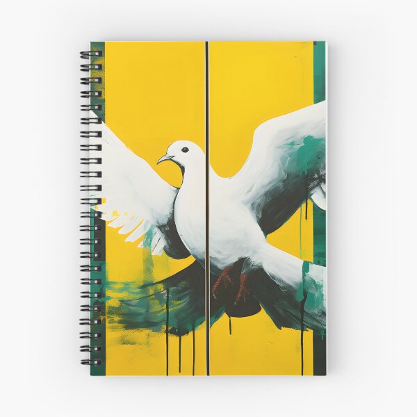 Item preview, Narrative Symphony- White Dove in Colorful Graffiti Fusion for Conflict Resolution and Peace designed and sold by OlfactoART Studio.