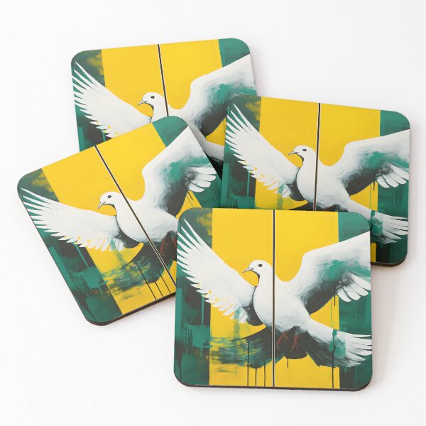 Item preview, Narrative Symphony- White Dove in Colorful Graffiti Fusion for Conflict Resolution and Peace designed and sold by OlfactoART Studio.