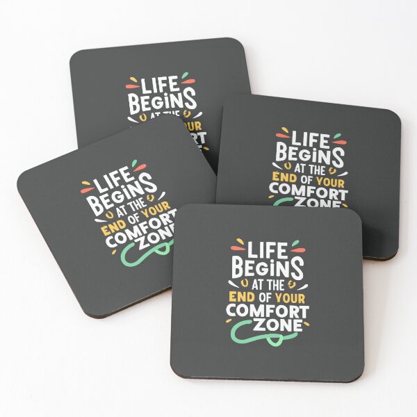 Item preview, Life Begins At The End Of Your Comfort Zone - Inspirational Quote designed and sold by Sketch-Shack.