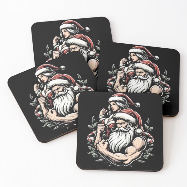 Item preview, Strong Santa Claus with his girlfriend designed and sold by rwstamp.