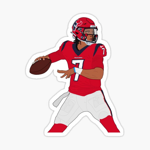 CJ Stroud Texans Red Sticker