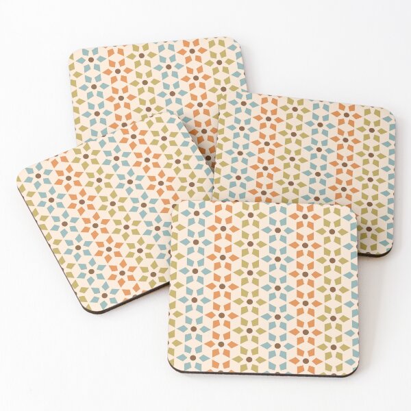 Item preview, Starburst Pattern in Brown Green Blue and Orange designed and sold by tonymagnerart.