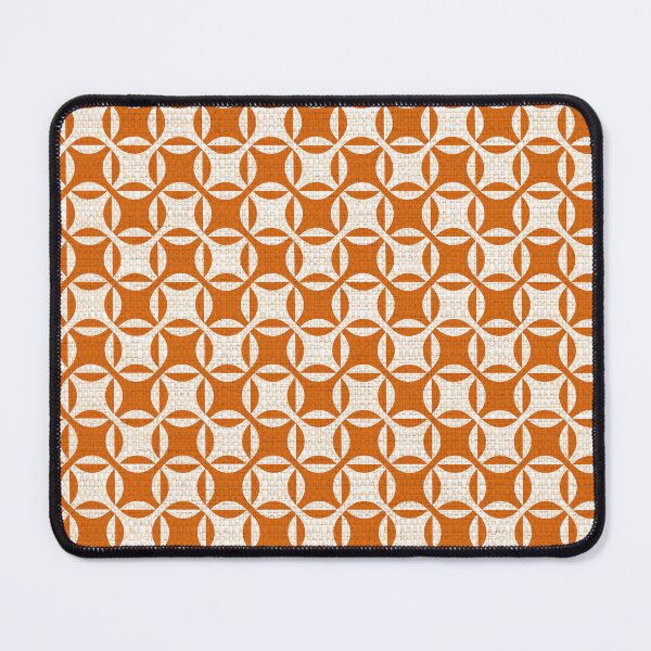 Artikelvorschau, Modernes orange kariertes Jute-Teppichmuster – zeitgenössisches Design entworfen und verkauft von CottonGarb.