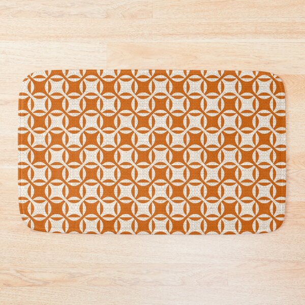 Artikelvorschau, Modernes orange kariertes Jute-Teppichmuster – zeitgenössisches Design entworfen und verkauft von CottonGarb.