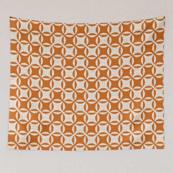 Item preview, Modern Orange Checkered Jute Rug Pattern - Contemporary Design designed and sold by CottonGarb.