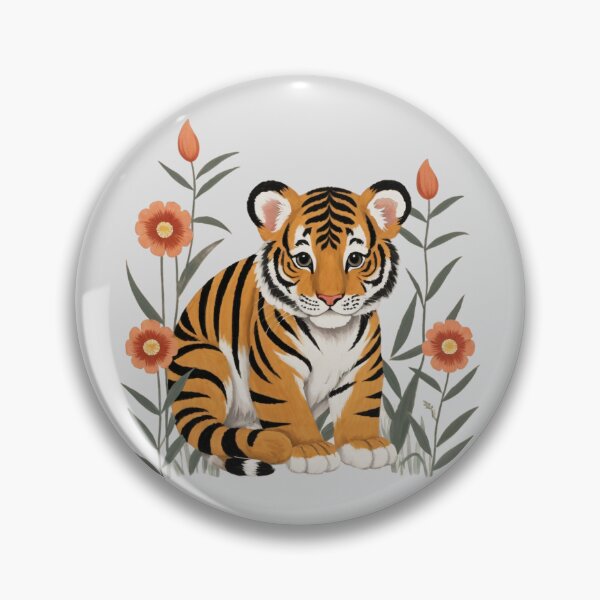 Artikelvorschau, Cute Floral Baby Tiger Painting No.6 entworfen und verkauft von nagababa.