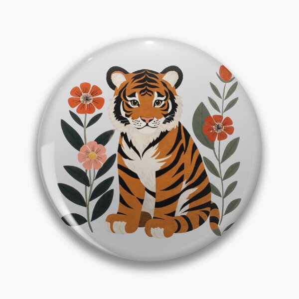Item preview, Cute Floral Baby Tiger Painting No.7 designed and sold by nagababa.