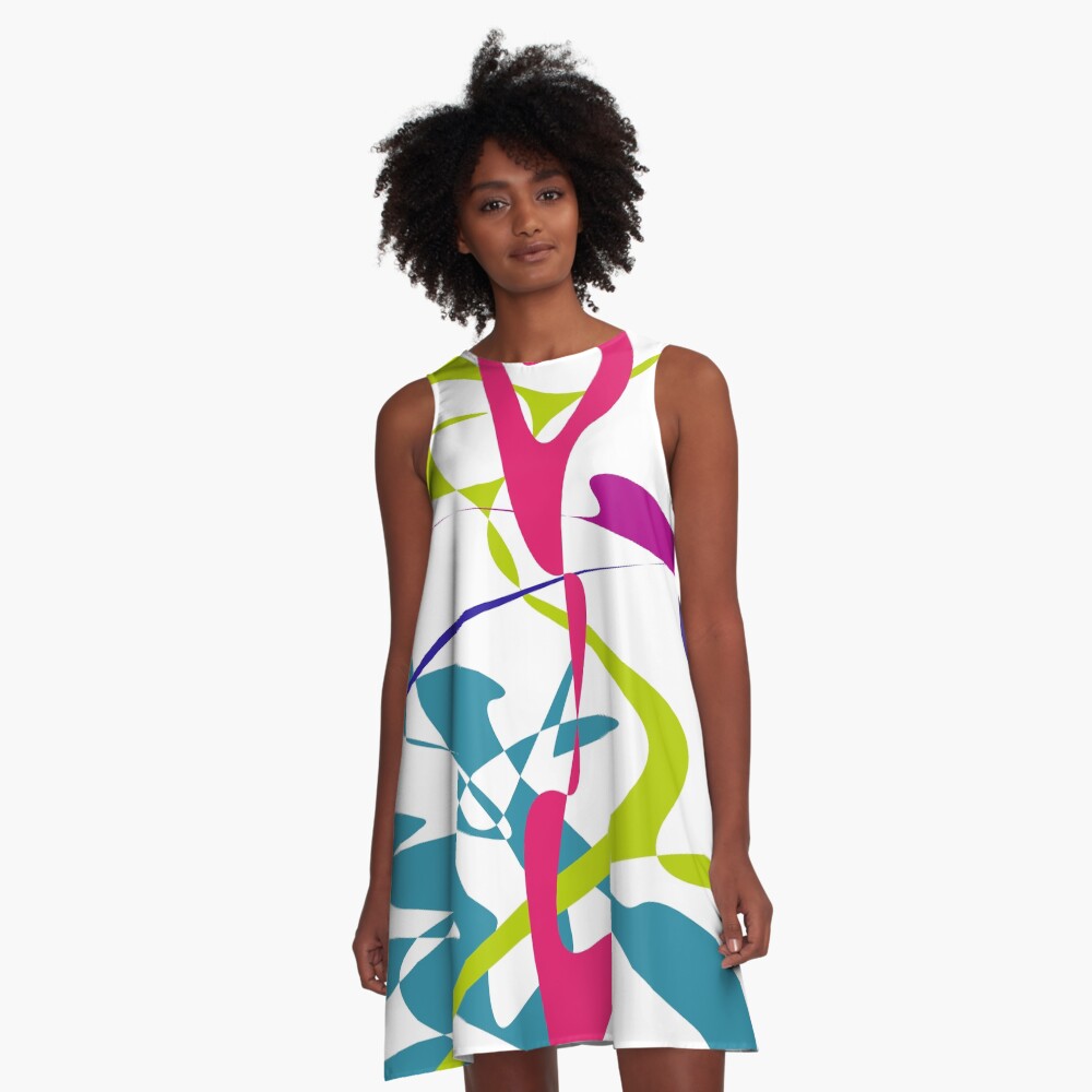 Curved tangram II A-Line Dress