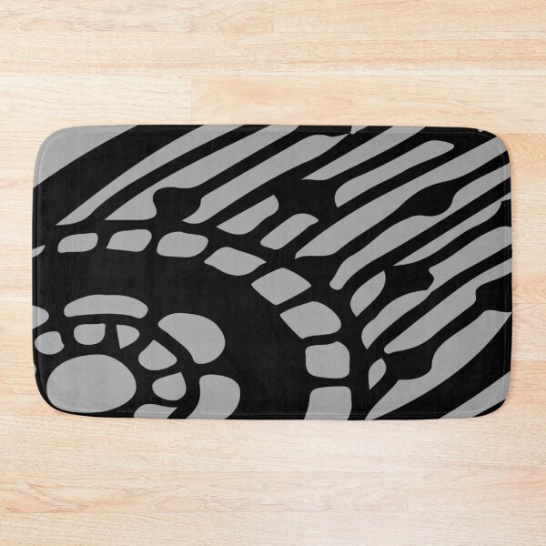 Item preview, 1960s gray and black style. Tribal wavy swirl Feather. by Mill2023 designed and sold by Mill2023.