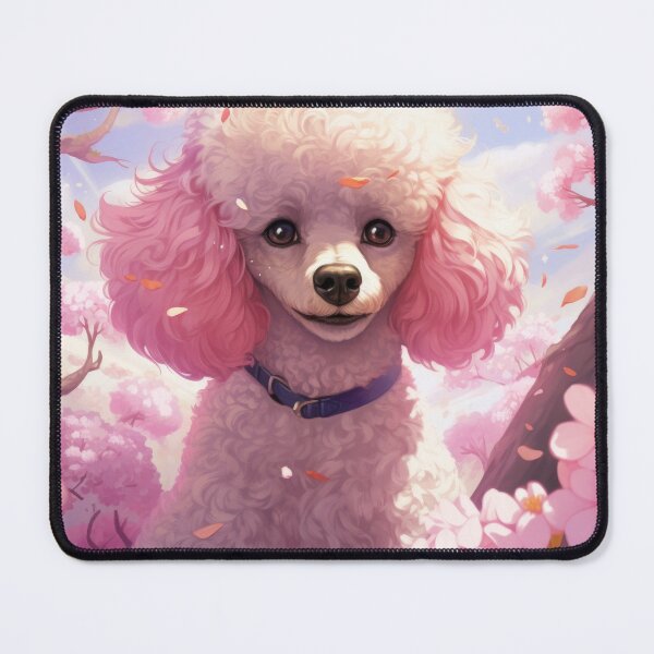 Item preview, cute pink poodle dog in sweet anime manga style designed and sold by WallyPink.