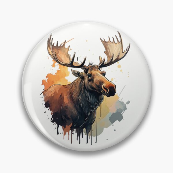 Item preview, Moose Watercolour designed and sold by CraftedRealm.