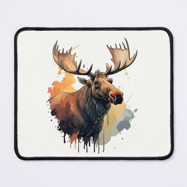 Item preview, Moose Watercolour designed and sold by CraftedRealm.