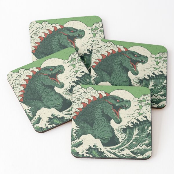 Item preview, Godzilla King of the Monsters Rides The Great Wave designed and sold by Roger-C.