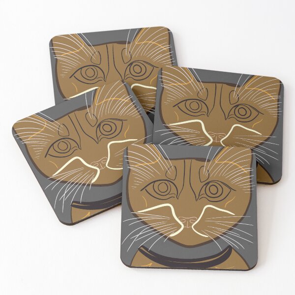 Item preview, Abstract Orange House Cat Kitty Portrait designed and sold by pngrktes-art.