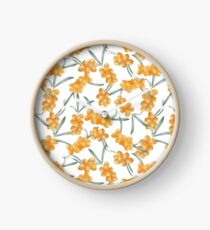Watercolor sea buckthorn pattern Clock
