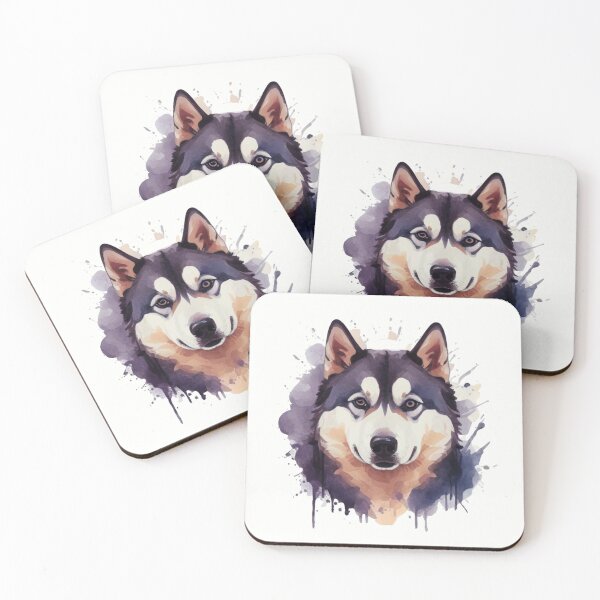Item preview, Husky Watercolour designed and sold by CraftedRealm.