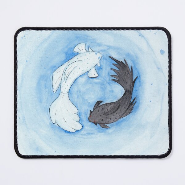 Artikel-Vorschau von Aquarell Schwarz-Weiß-Betta-Fisch-Anime inspiriert, designt und verkauft von JadeShadowArt.
